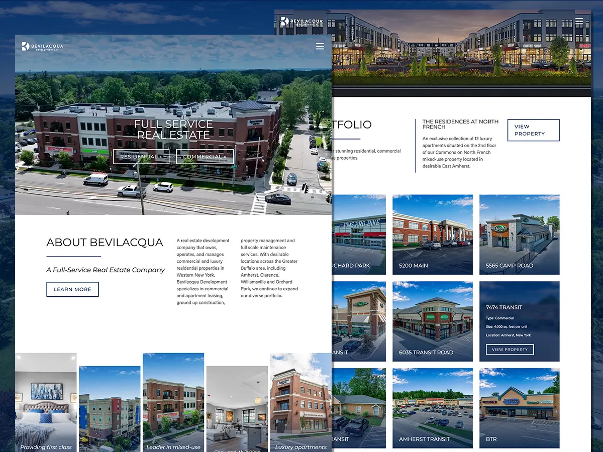 Bevilacqua Development Real Estate Developer Website | Real Estate Web Design