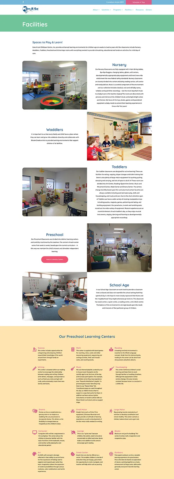 Care-A-Lot Childcare Website Design