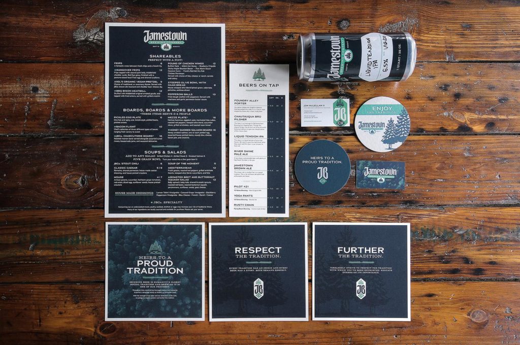 Luminus 2020 Gold ADDY Winning Jamestown Brewing Company Brand Identity