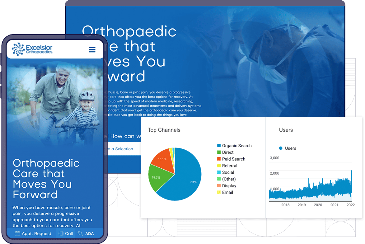 Excelsior Orthopaedics Website & Branding Case Study | Healthcare Website | Healthcare Branding | Healthcare Marketing | Buffalo Web Design