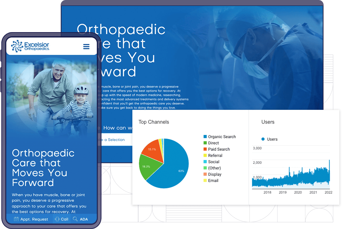 Excelsior Orthopaedics Website & Branding Case Study | Healthcare Website | Healthcare Branding | Healthcare Marketing | Buffalo Web Design | Digital Marketing Case Studies