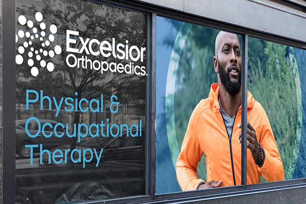 Excelsior Orthopaedics Window Vinyls Design | Healthcare Marketing | Healthcare Graphic Design