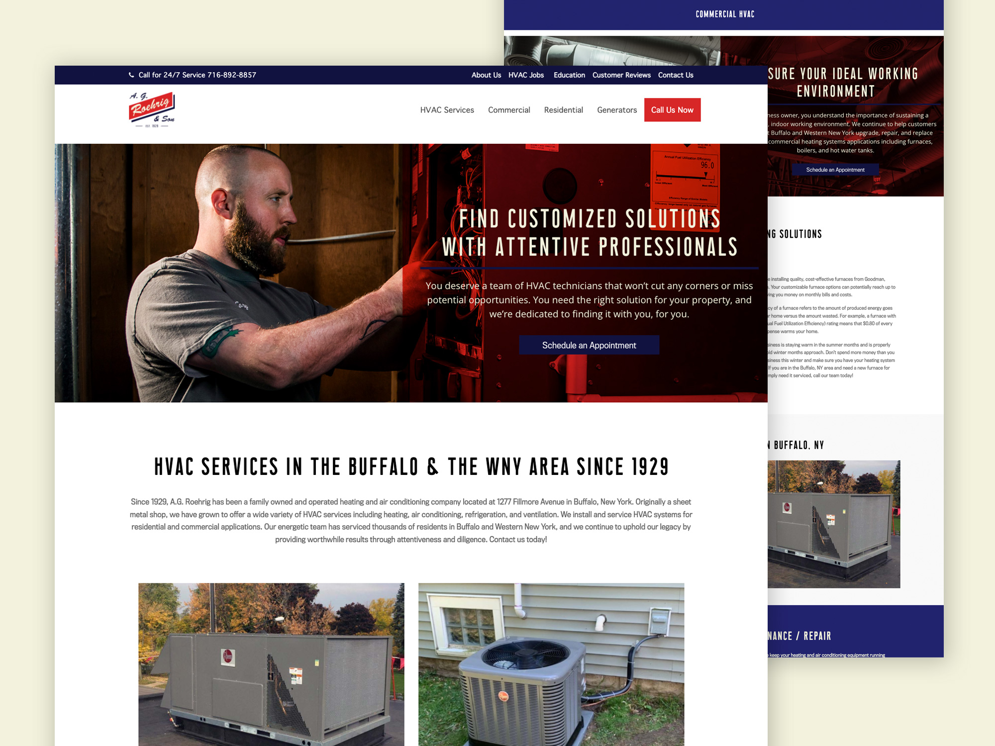 A.G. Roehrig Website Design | Heating & Cooling Web Design | HVAC Web Design