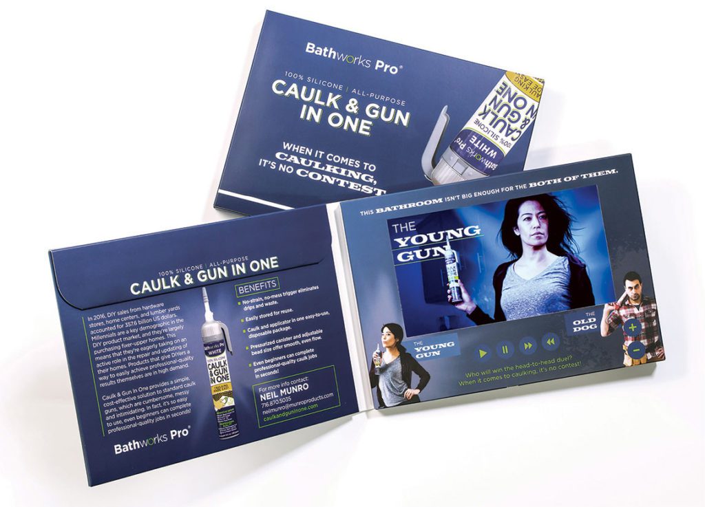 Building Materials Digital Marketing Campaign | Building Materials Marketing | Caulk & Gun In One Digital Campaign | Direct Mail | Video Mailer