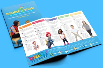 Doodle Bugs Childcare Brochure Design | Childcare Graphic Design | Childcare Branding