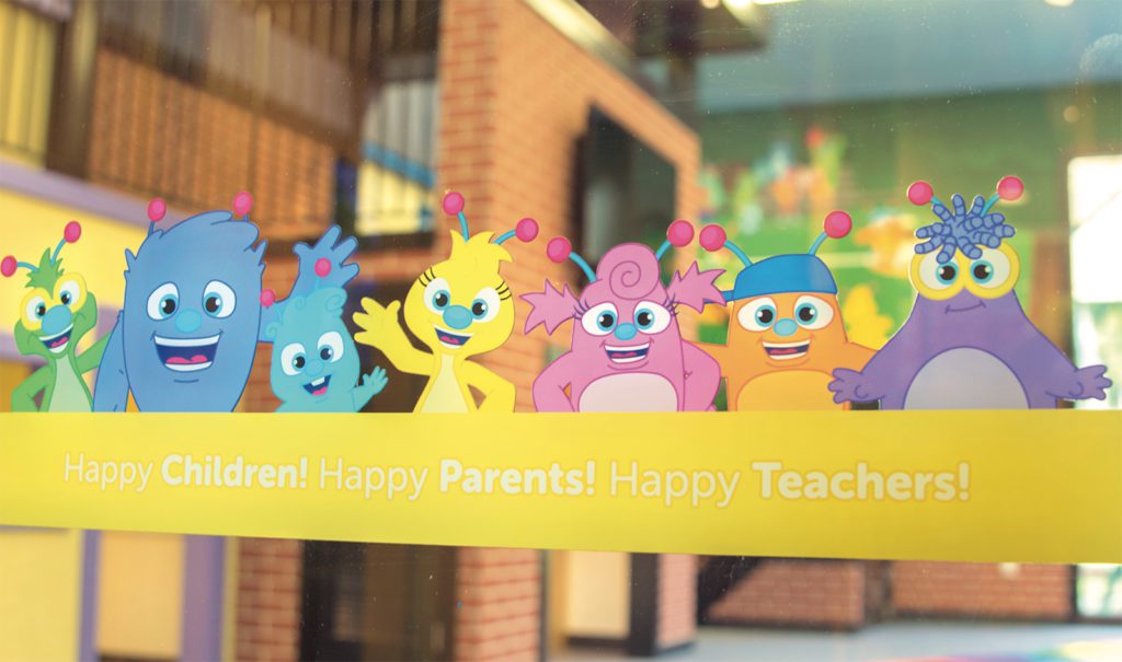 Doodle Bugs Childcare Center Door Graphic Design | Childcare Graphic Design | Childcare Branding