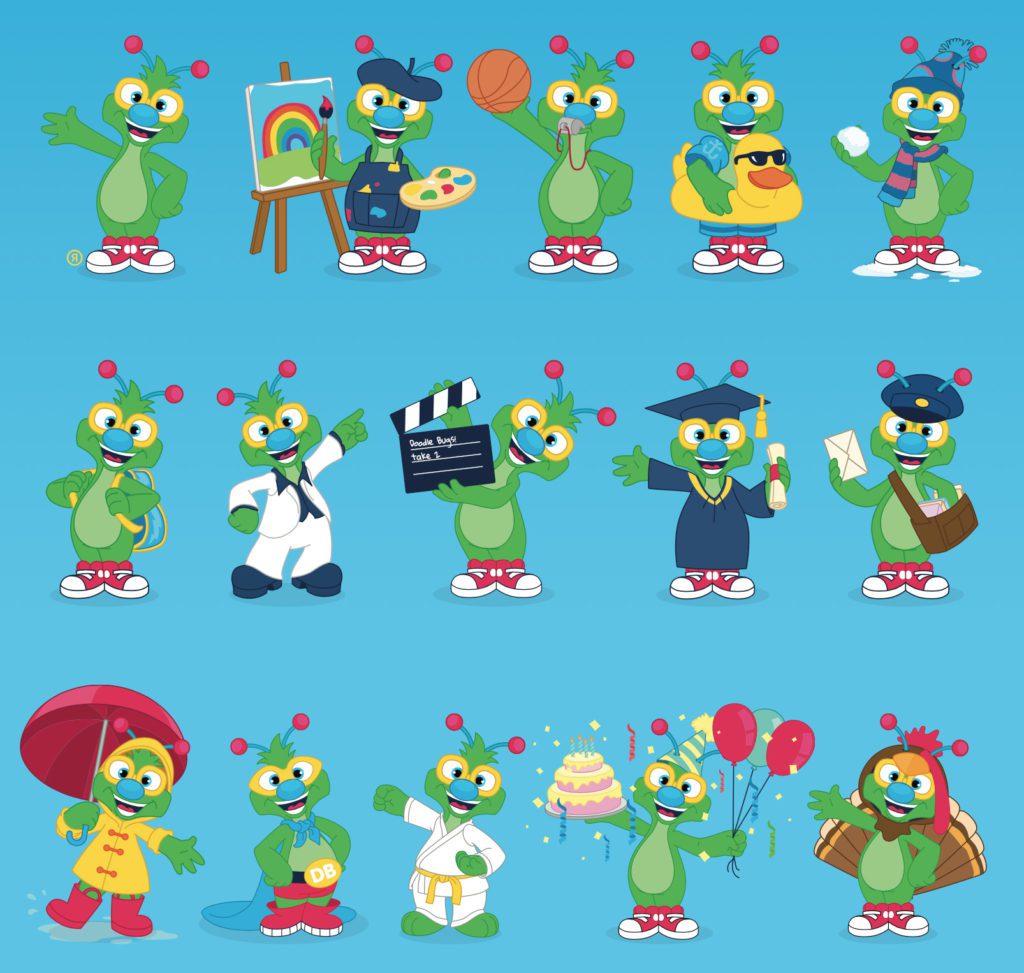Doodle Bugs Childcare Brand Identity Mascots | Childcare Branding