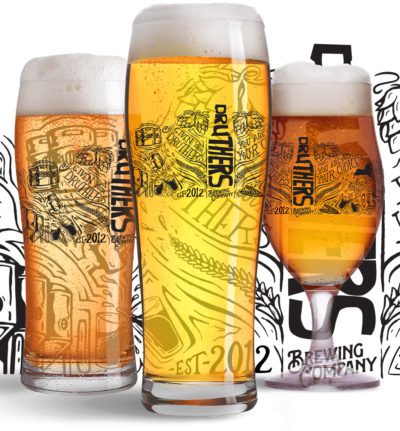 Druthers Brewery Glassware Design | Brewery Graphic Design | Brewery Branding