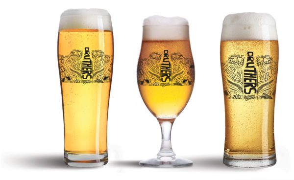 Druthers Brewery Glassware Design | Brewery Graphic Design | Brewery Branding