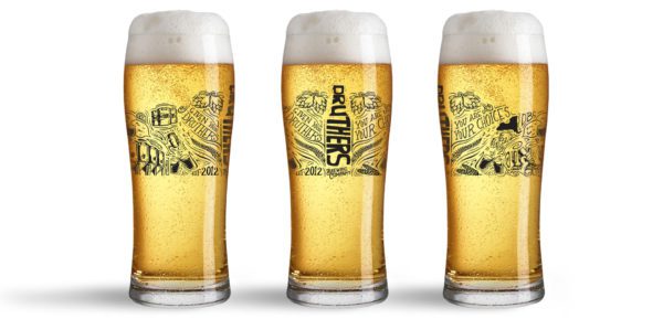 Druthers Brewery Glass Design Pint | Brewery Graphic Design | Brewery Branding