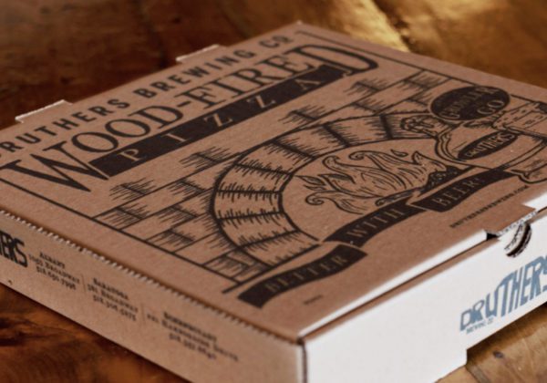 Druthers Brewery Brand Identity Pizza Box Design | Brewery Branding | Brewery Design