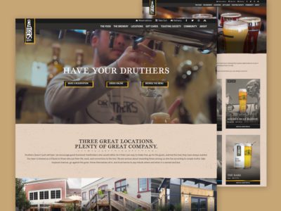Druthers Brewery Web Design | Brewery Website Design