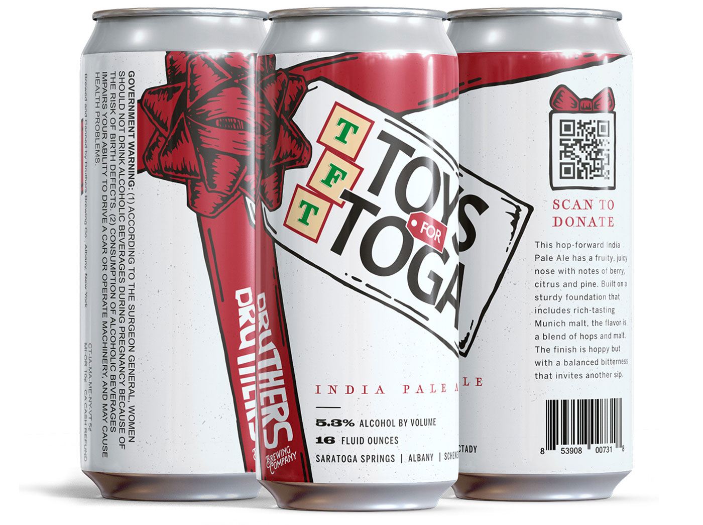 Druthers Toys For Toga Beer Can Design | Beer Label Design | Brewery Packaging Design