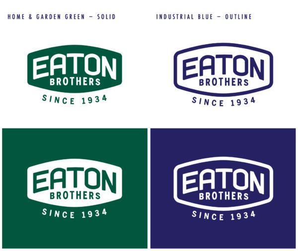 Eaton Brothers Brand Identity Alternate Logo Design | Retail Branding