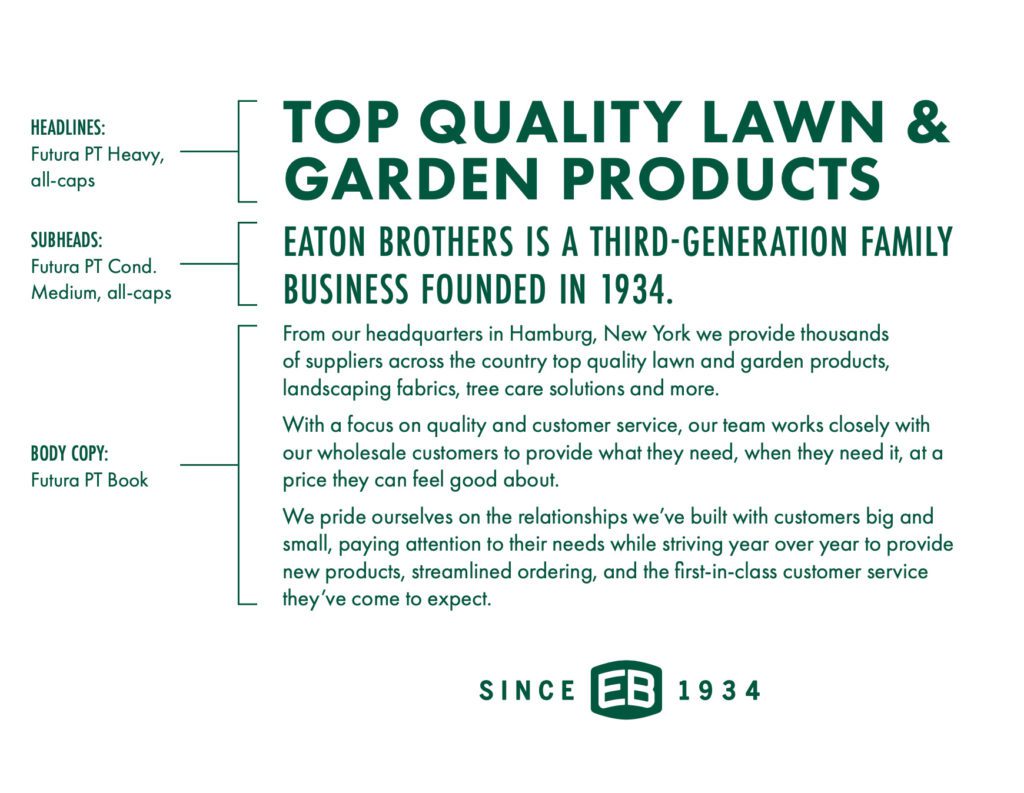 Eaton Brothers Brand Identity Typography | Retail Branding