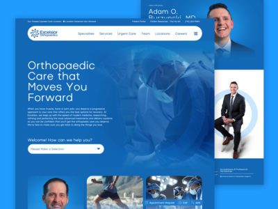 Excelsior Orthopaedics Web Design | Healthcare Web Design
