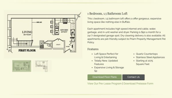 The Glenny Website Floorplan Module | Real Estate Web Design