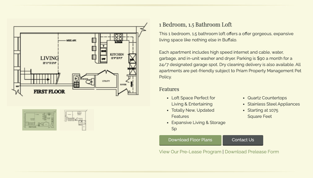 The Glenny Website Floorplan Module | Real Estate Web Design