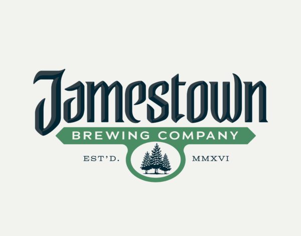 Jamestown Brewery Alternate Logo Lockup Design | Restaurant Logo Design | Brewery Branding