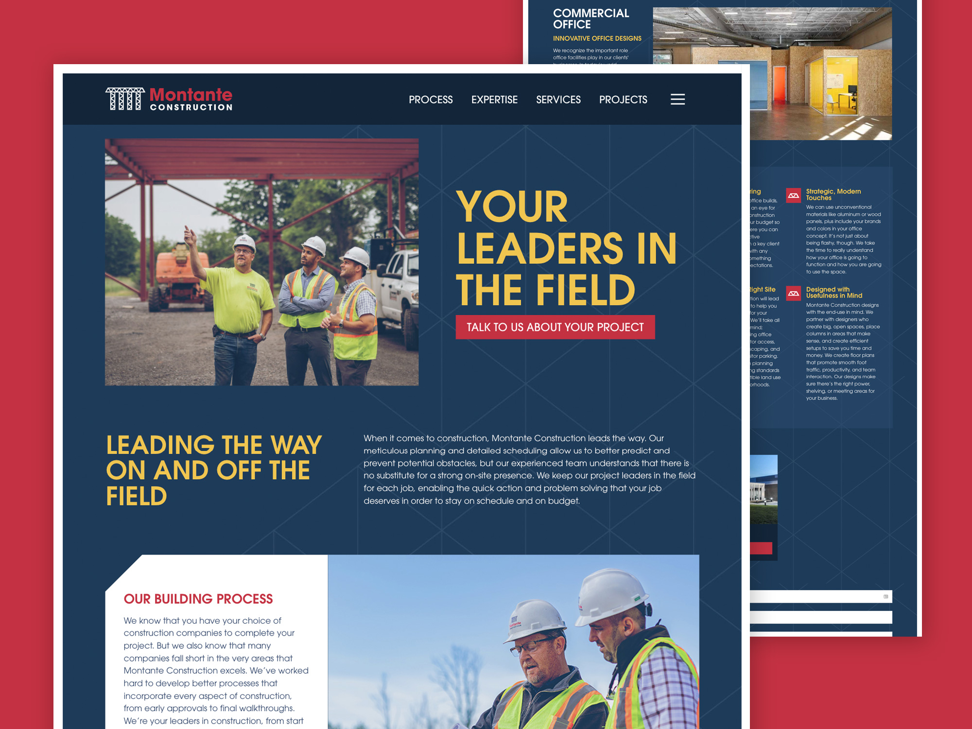 Montante Construction Website Design | Construction Web Design