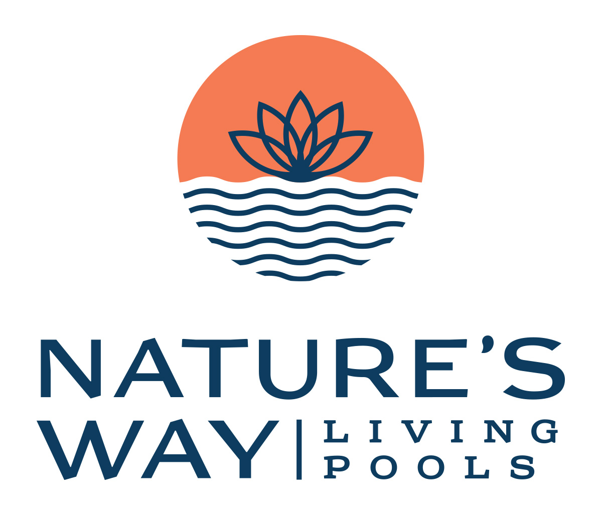 Nature's Way Living Pools Logo Design | Home Services Logo Design | Construction Logo Design