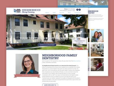 Neighborhood Family Dentistry Website Design | Dentist Web Design