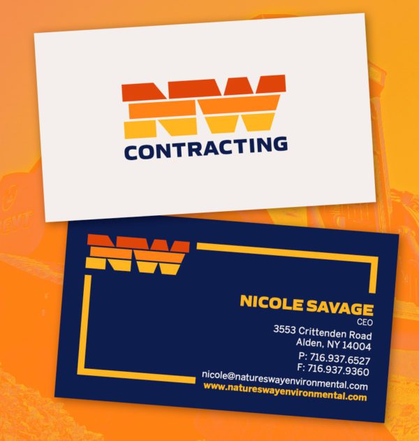 NW Contracting Brand Identity Business Card Design | Construction Branding