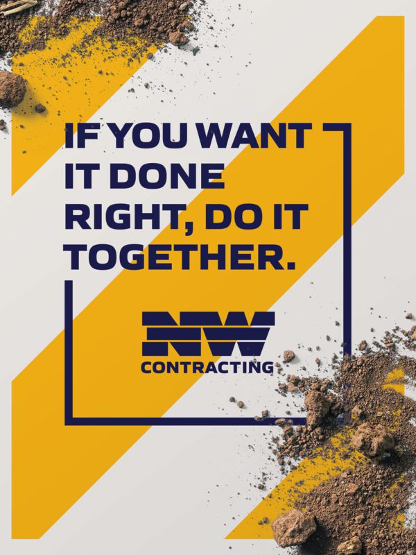 NW Contracting Value Poster Design | Construction Graphic Design | Construction Branding