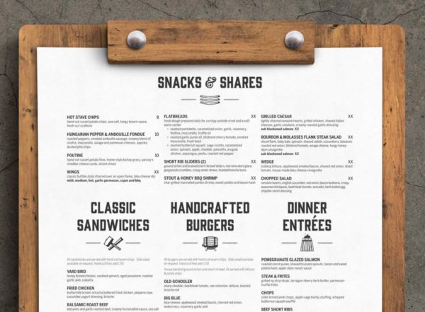 The Oak Stave Restaurant Brand Identity Menu Design | Restaurant Branding