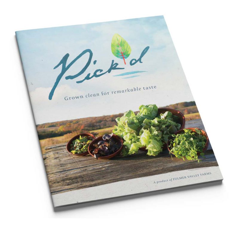 Pick'd Microgreens Produce Brochure Design | Produce Graphic Design | Retail Graphic Design