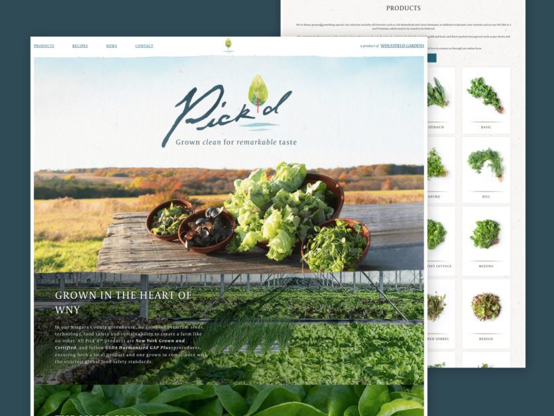 Pick'd Microgreens Website Design | Retail Web Design | Food Web Design
