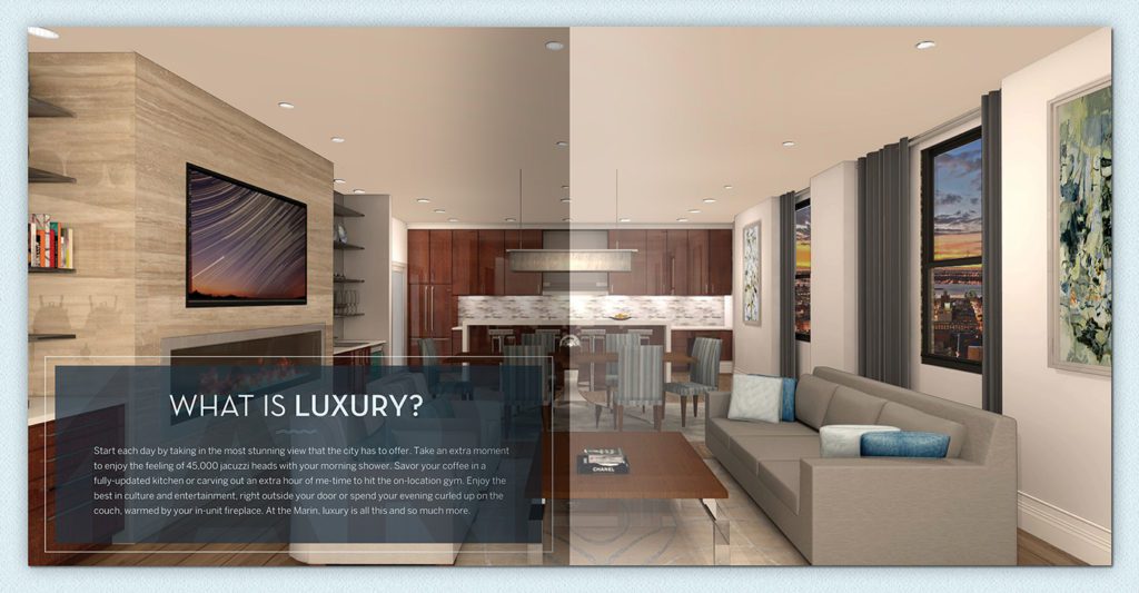 The Marin Real Estate Brochure Design Spread | Real Estate Graphic Design | Property Brochure Design