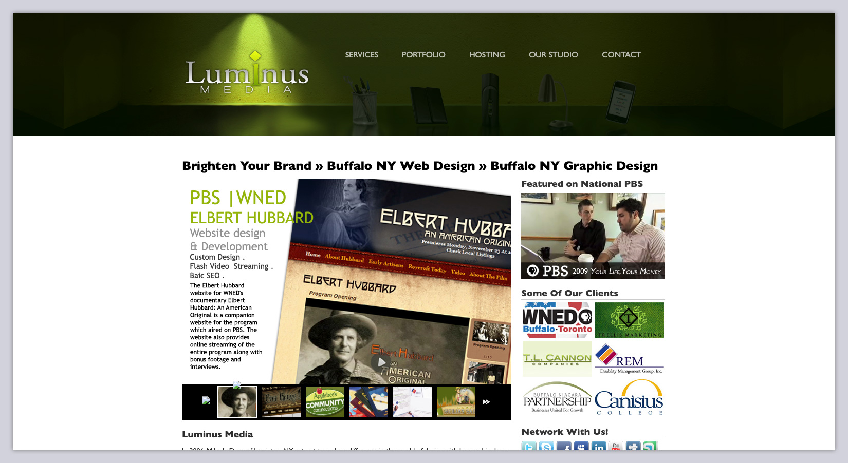 Benefits of a Website Redesign: Our Website Autobiography | Luminus Website v1 2009
