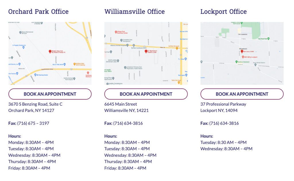 WNY ENT Healthcare Website | Ear, Nose & Throat Website Design