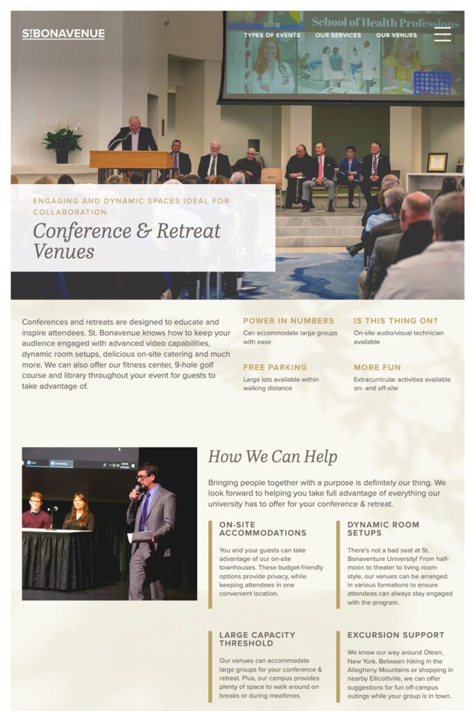 St Bonavenue Custom WordPress Website Design Project | St. Bonavenue Website Page Design