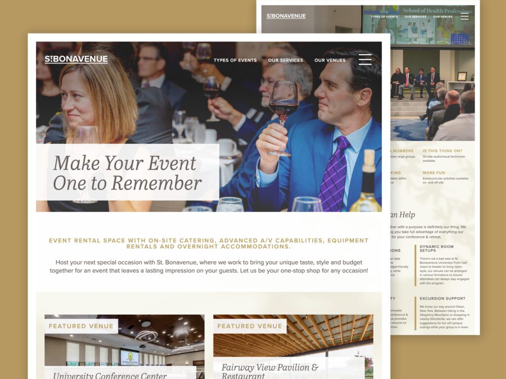 St Bonavenue Custom WordPress Website Design Project | St. Bonaventure Website Design Project