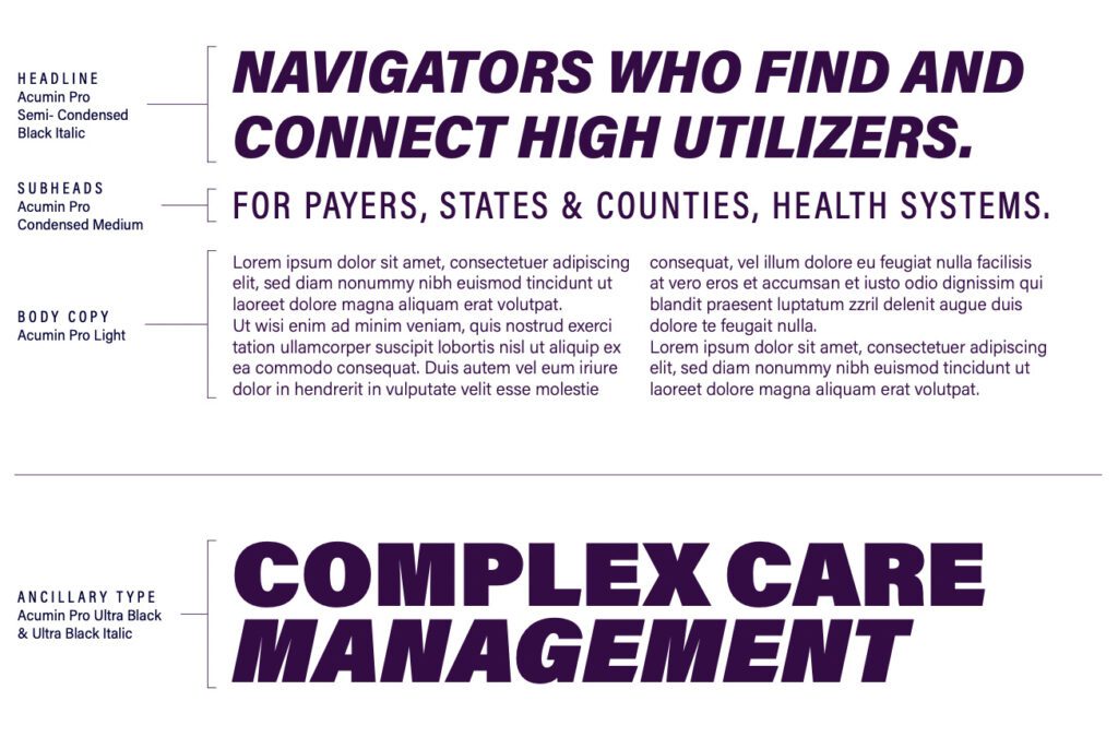 CBC Solutions Healthcare Brand Typography