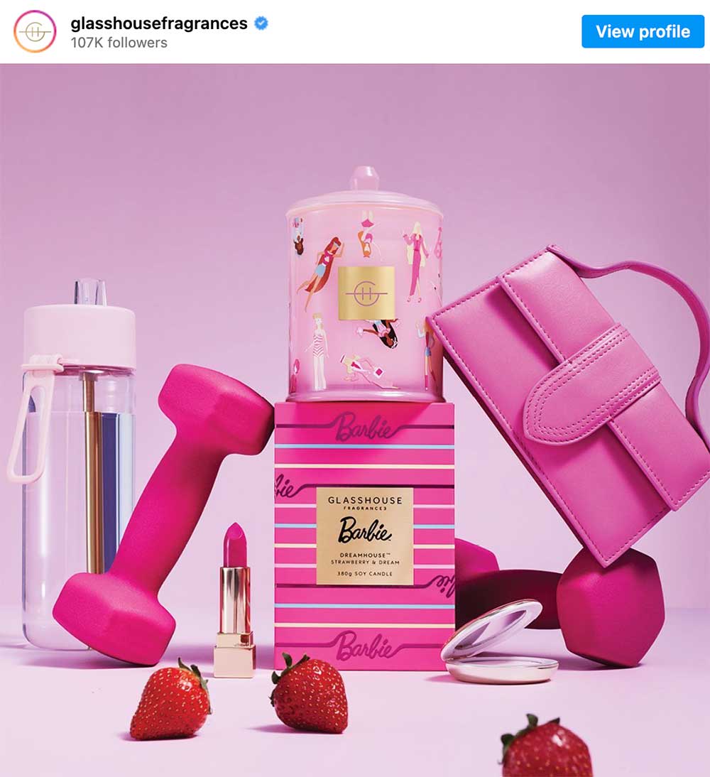 Barbie x Glasshouse Fragrances Collaboration