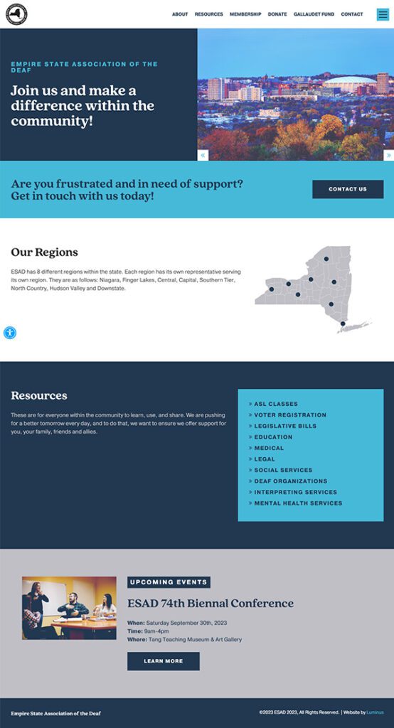 ESAD Website | Non-Profit Website | Non-Profit Web Design