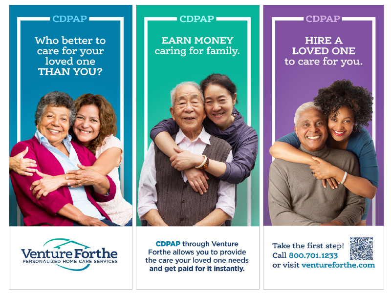 Venture Forthe Window Vinyls | Healthcare Graphic Design | Home Care Marketing