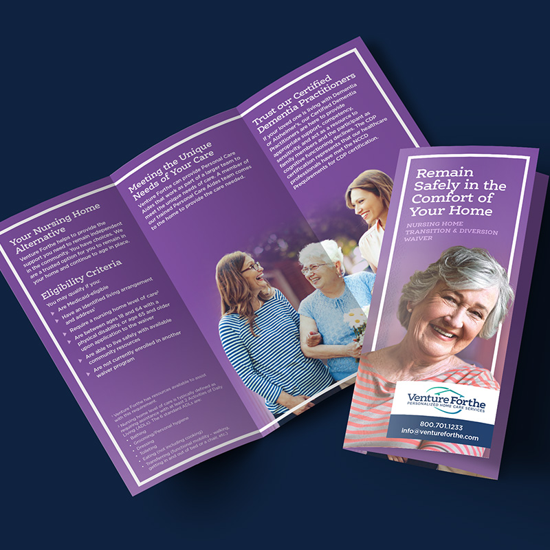 Venture Forthe Graphic Design | Healthcare Print Materials | Healthcare Graphic Design